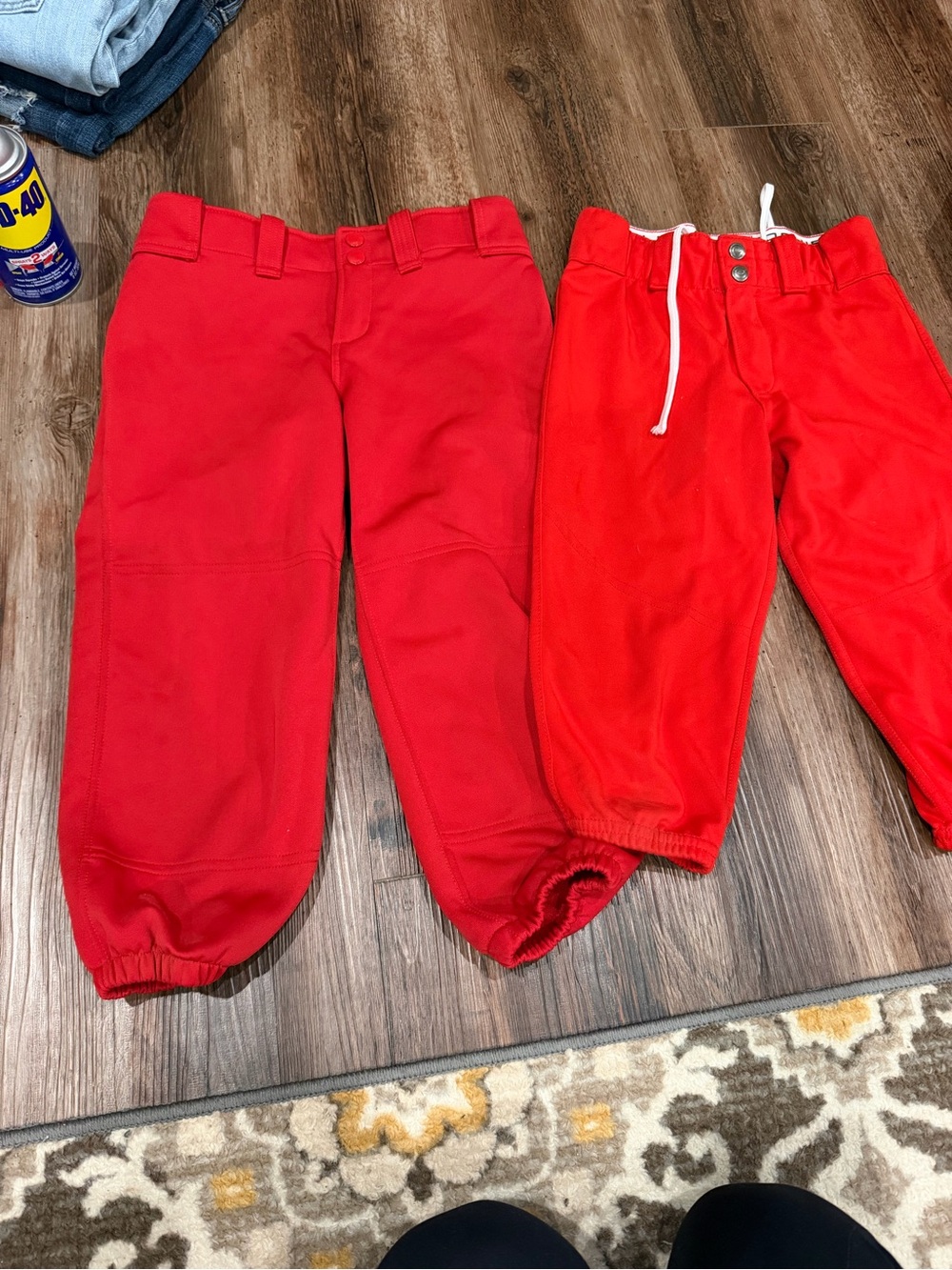 Kids Red Athletic Bottoms - Bright Red Youth Pants